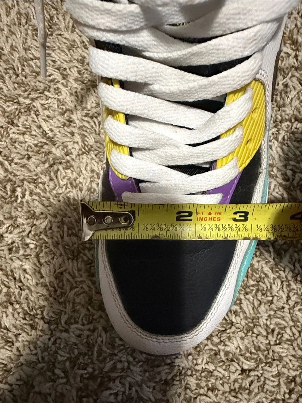 Nike Big Kids Air Max Sneakers - Teal/Black/White/Purple/Yellow